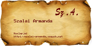 Szalai Armanda névjegykártya